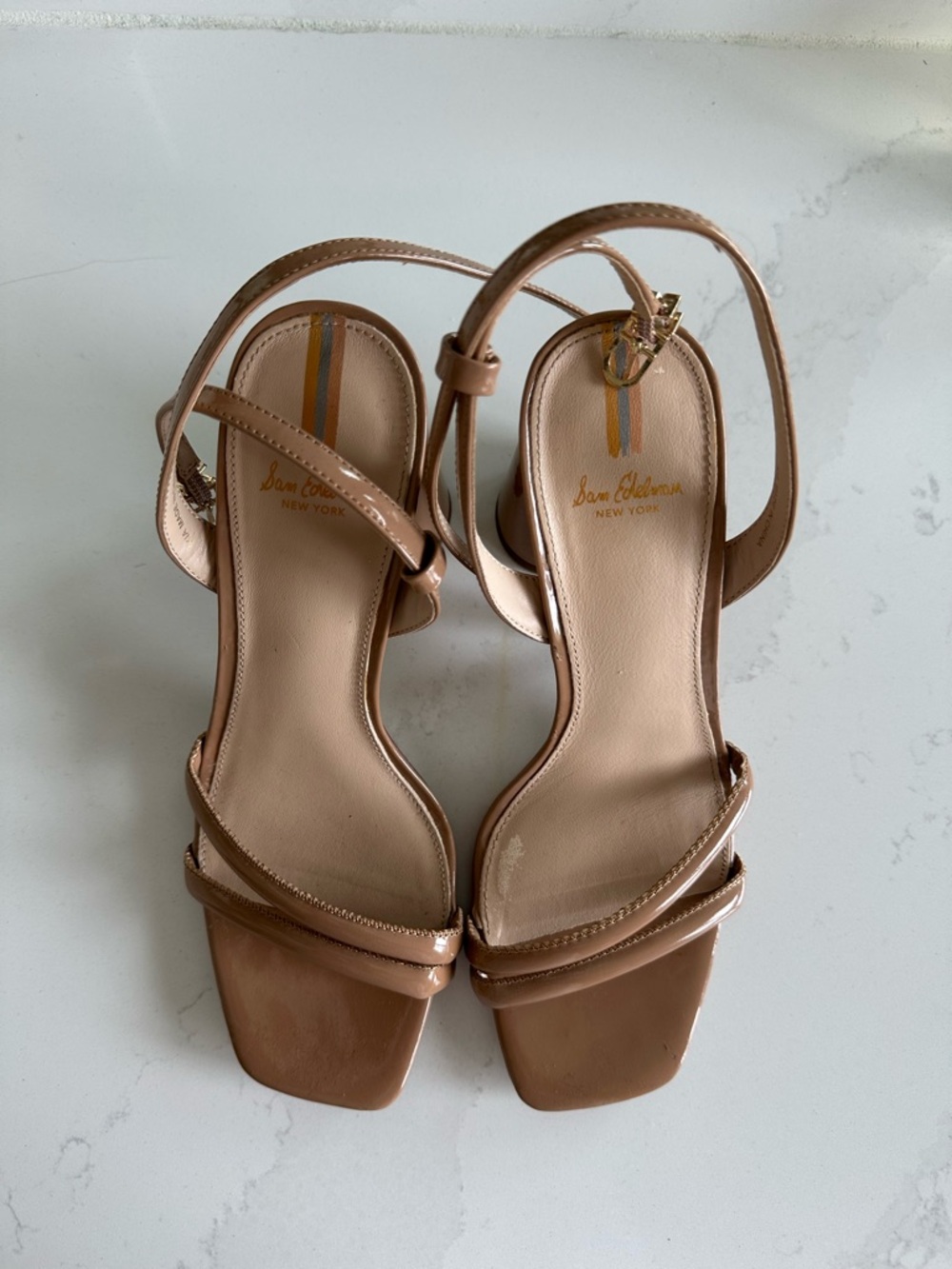 Sam Edelman Tan Strappy Block Heel Sandals